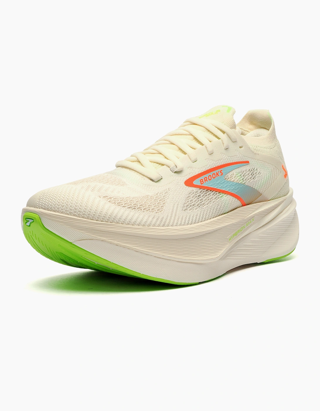 Brooks Hyperion Max 3 Mens Running Shoes Off White / Coconut / Blue / Orange