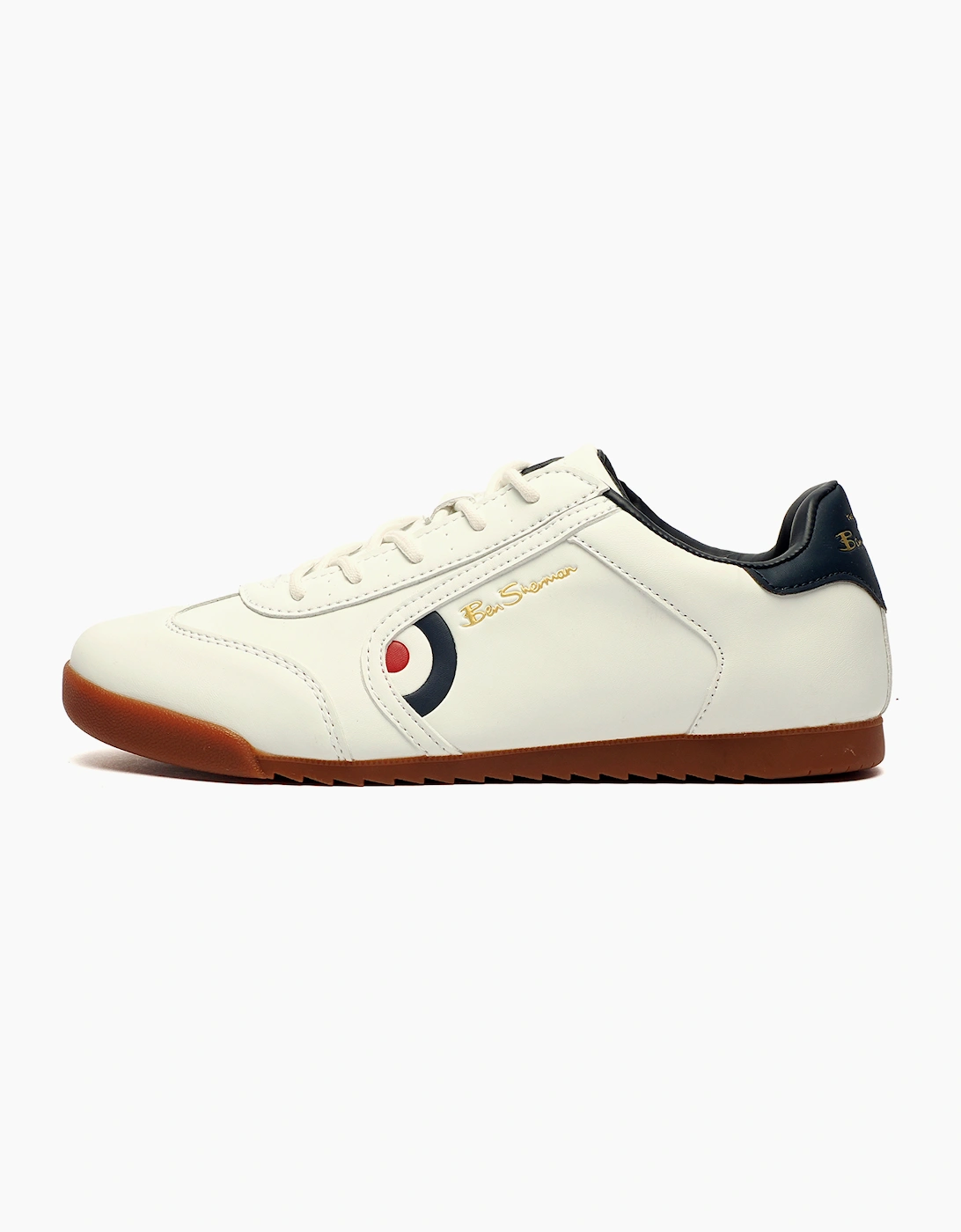 Ben Sherman Original Target Memory Foam Mens Trainers White