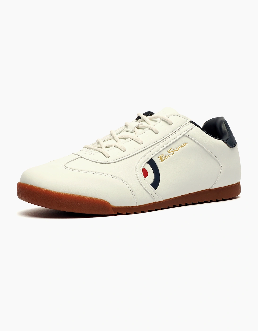 Ben Sherman Original Target Memory Foam Mens Trainers White