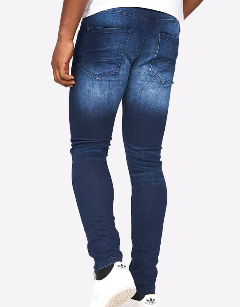 Crosshatch Barbeck Slim Fit Jeans Mens Dark Wash