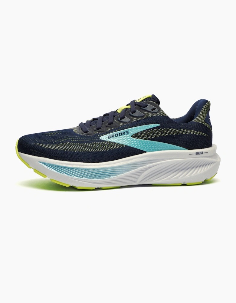 Brooks Ghost 17 Mens Running Shoes Peacoat / Lime / Blue