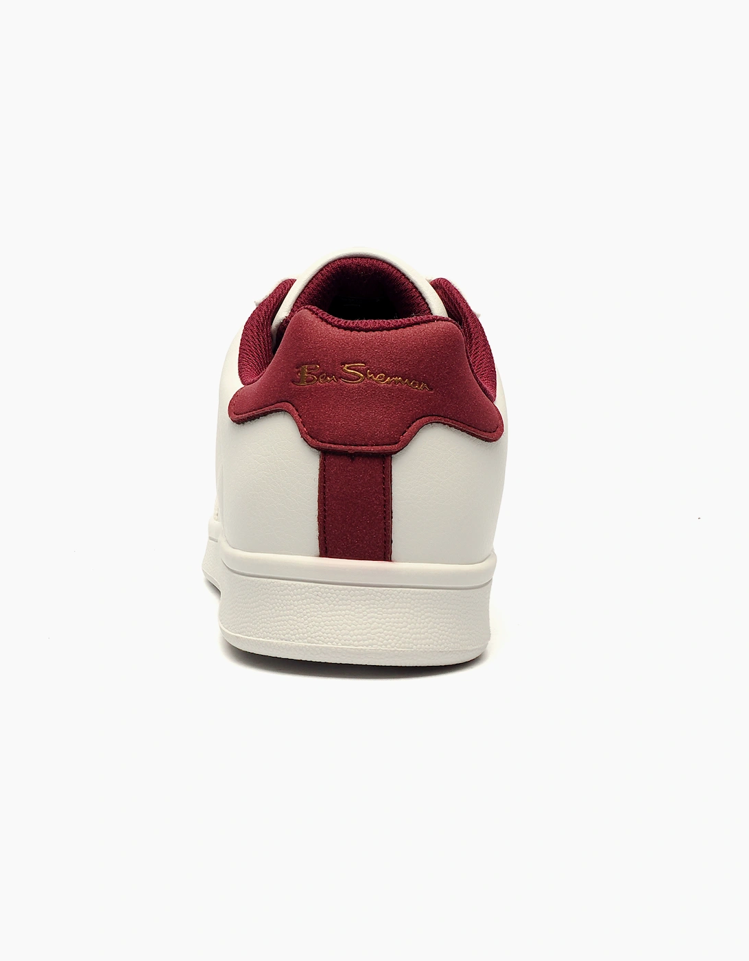 Ben Sherman Original Kenny Wide Fit Mens Trainers Burgundy / White