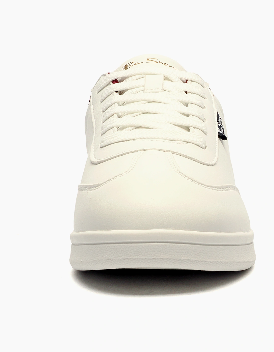 Ben Sherman Original Kenny Wide Fit Mens Trainers Burgundy / White