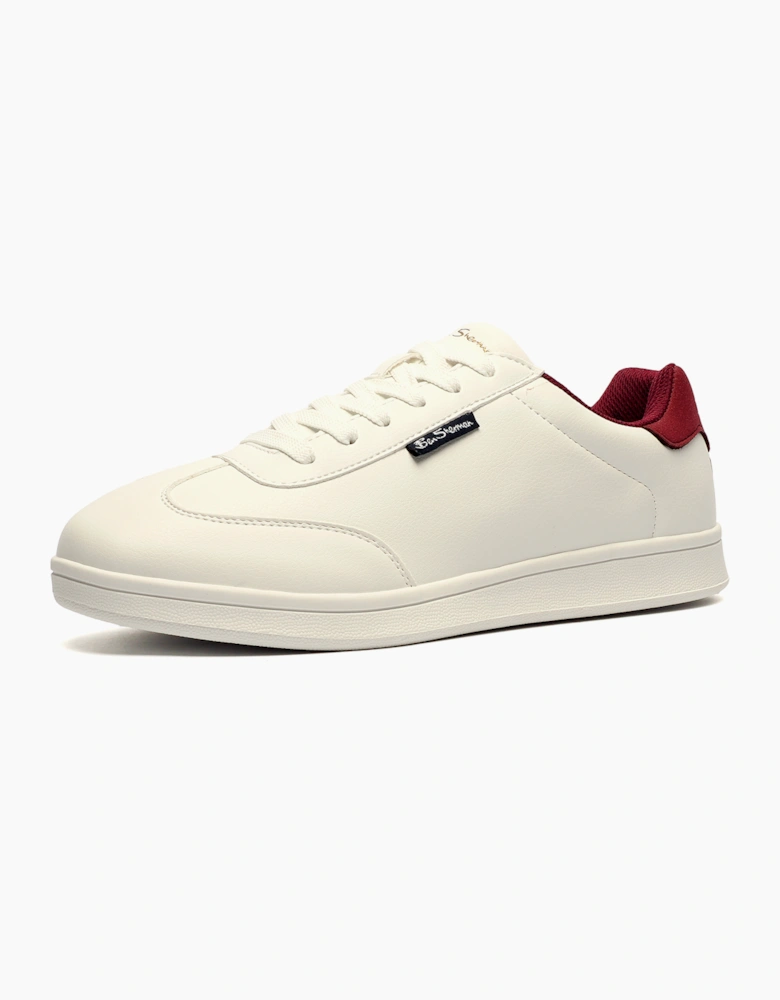 Ben Sherman Original Kenny Wide Fit Mens Trainers Burgundy / White