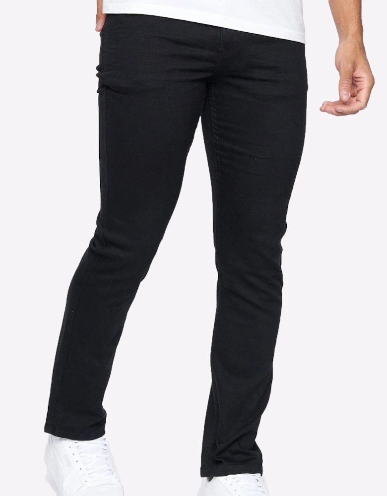 Crosshatch Cadman Mens (Straight Fit) Black Wash