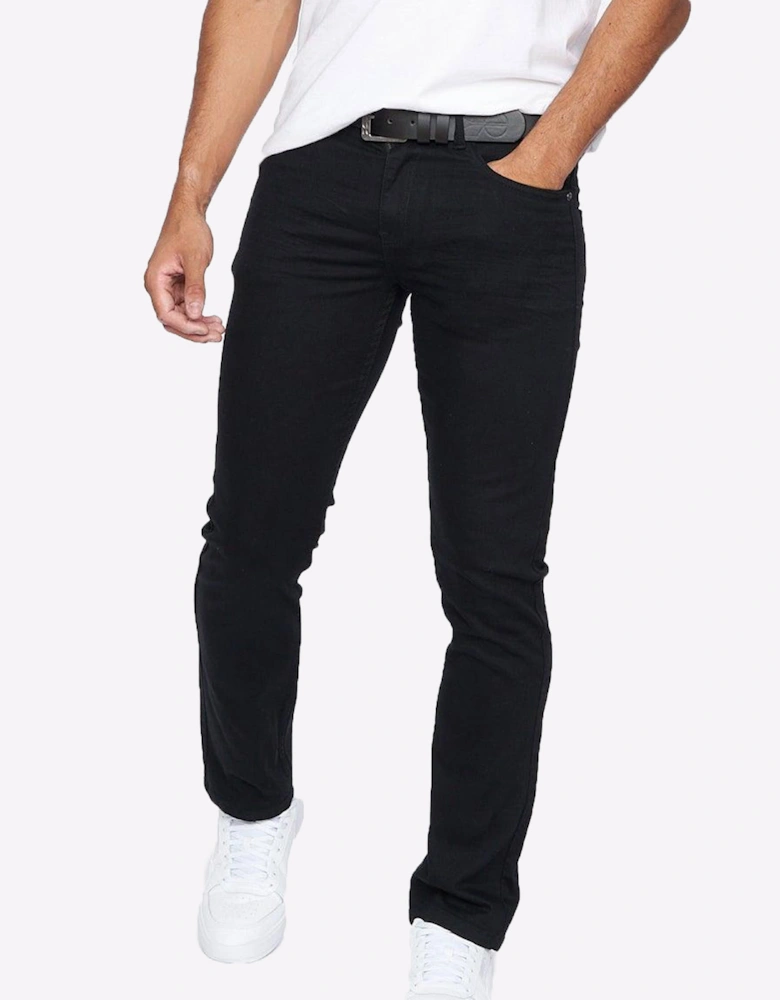 Crosshatch Cadman Mens (Straight Fit) Black Wash