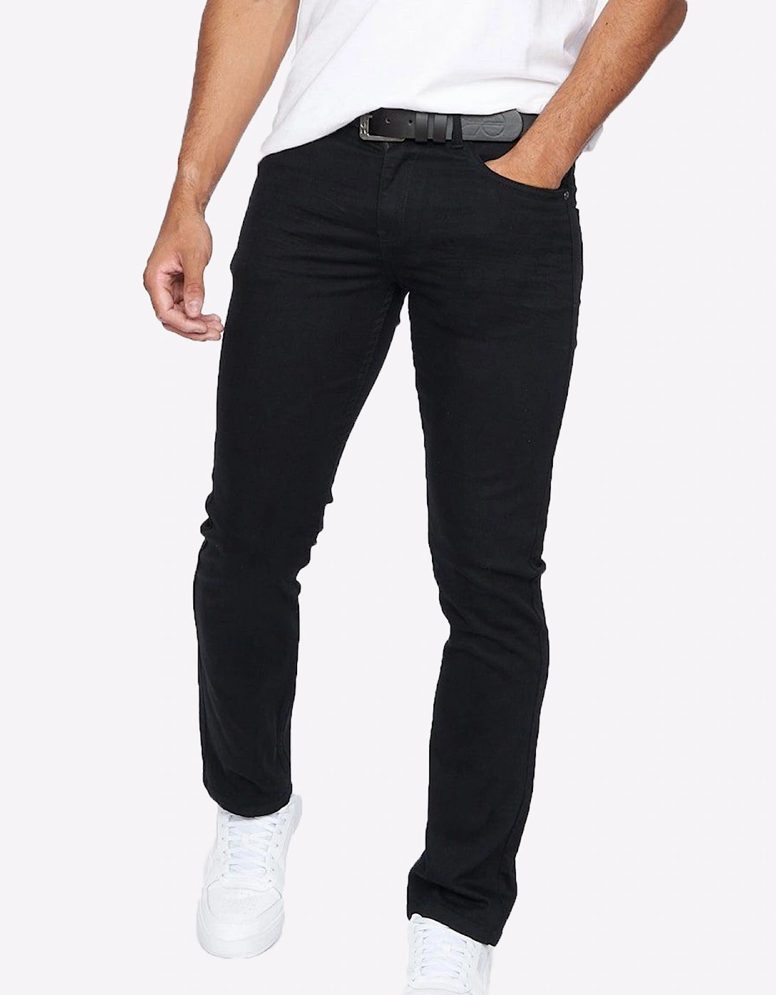 Crosshatch Cadman Mens (Straight Fit) Black Wash