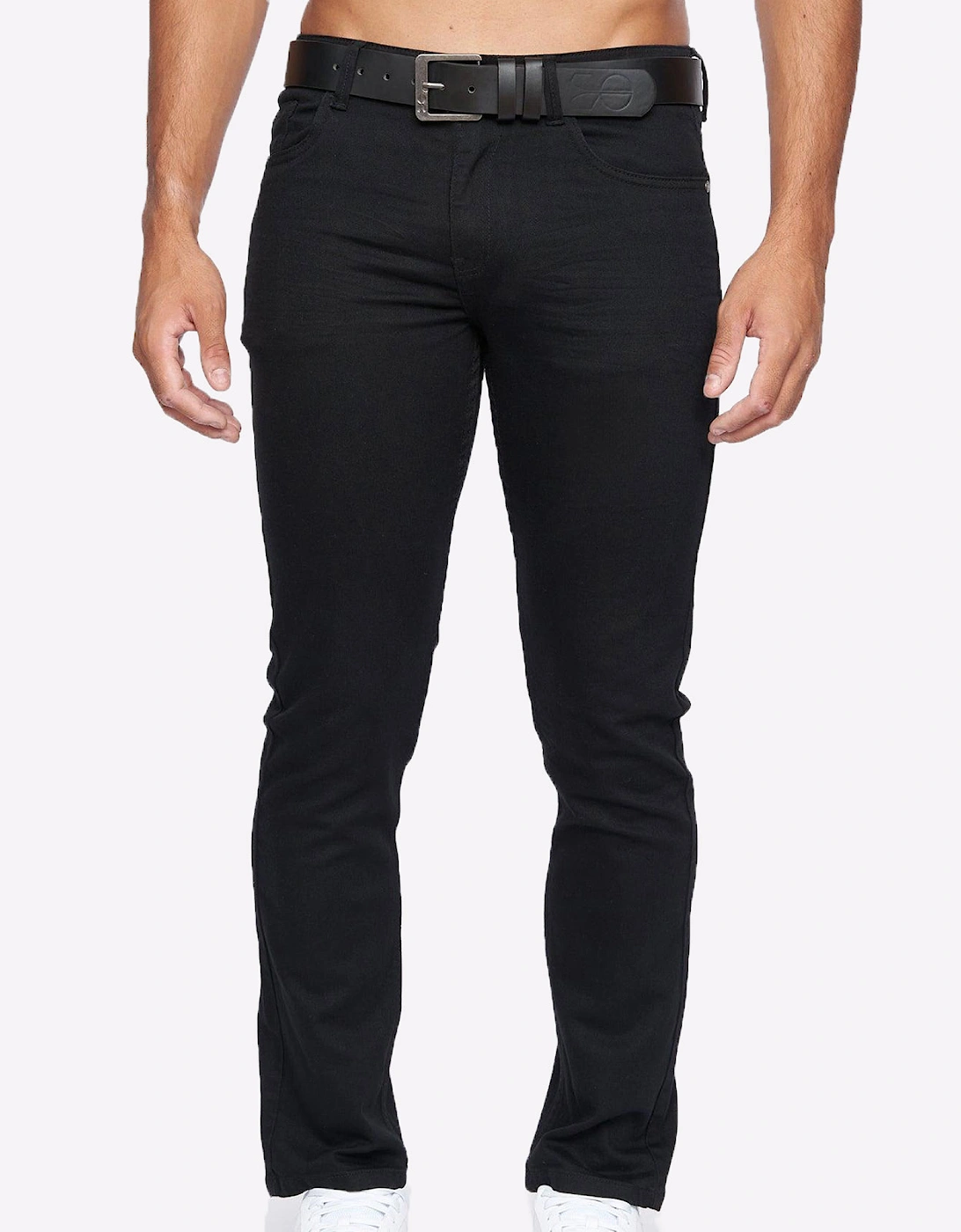 Crosshatch Cadman Mens (Straight Fit) Black Wash