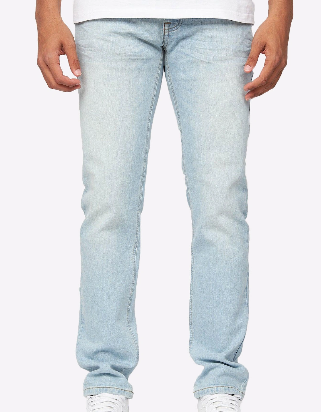 Crosshatch Buraca Slim Fit Jeans Mens Light Wash