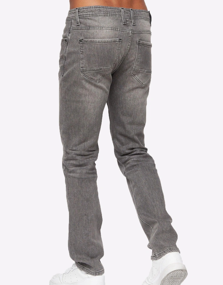 Crosshatch Buraca Slim Fit Jeans Mens Grey Wash