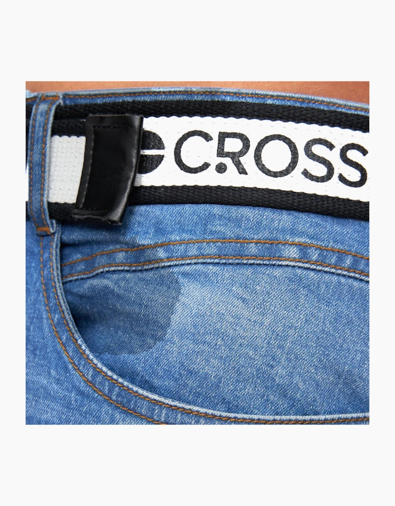 Crosshatch Barbeck Slim Fit Jeans Mens Light Wash