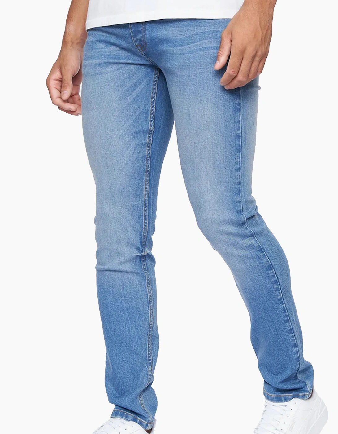 Crosshatch Barbeck Slim Fit Jeans Mens Light Wash