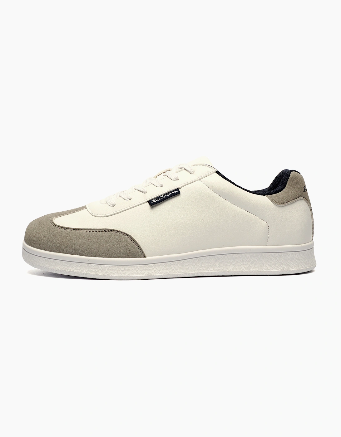 Ben Sherman Original Kenny Wide Fit Mens Trainers White / Navy / Grey