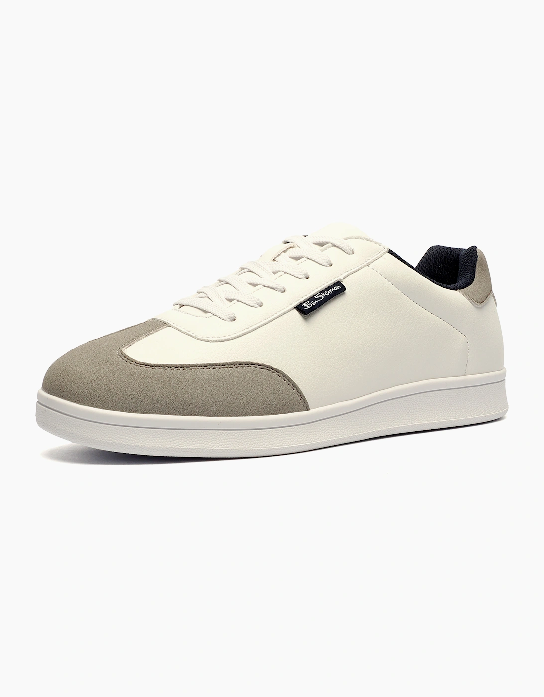 Ben Sherman Original Kenny Wide Fit Mens Trainers White / Navy / Grey