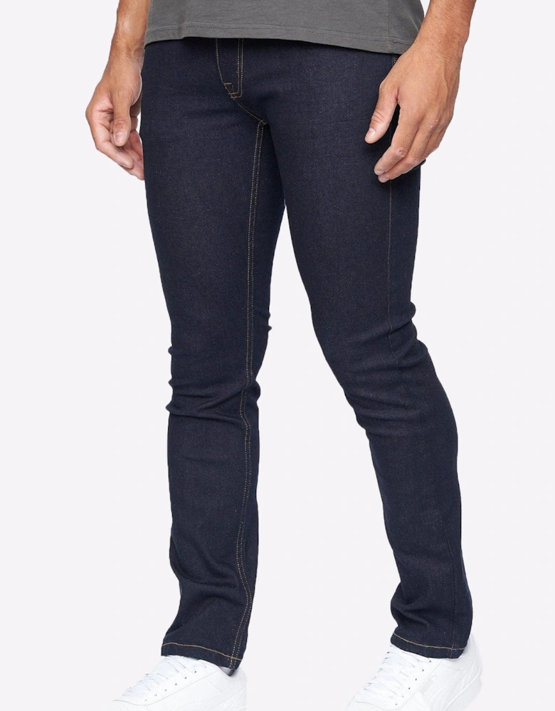 Crosshatch Buraca Slim Fit Jeans Mens Indigo Wash