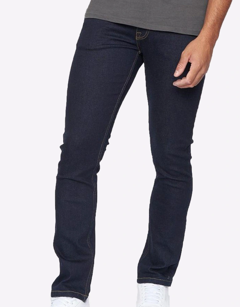 Crosshatch Buraca Slim Fit Jeans Mens Indigo Wash