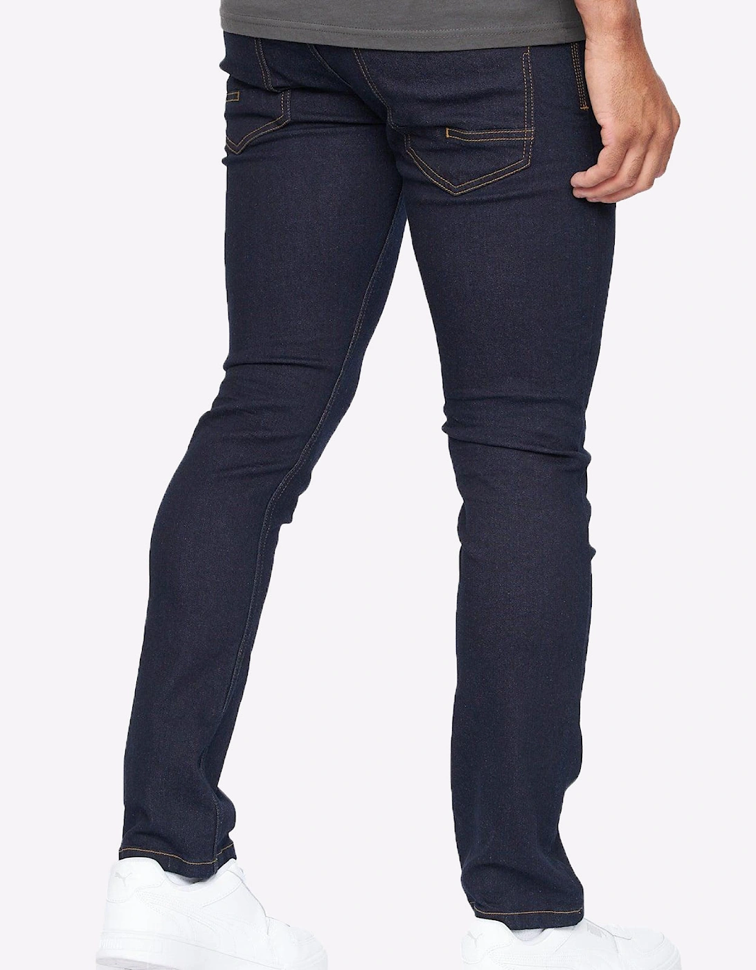 Crosshatch Buraca Slim Fit Jeans Mens Indigo Wash