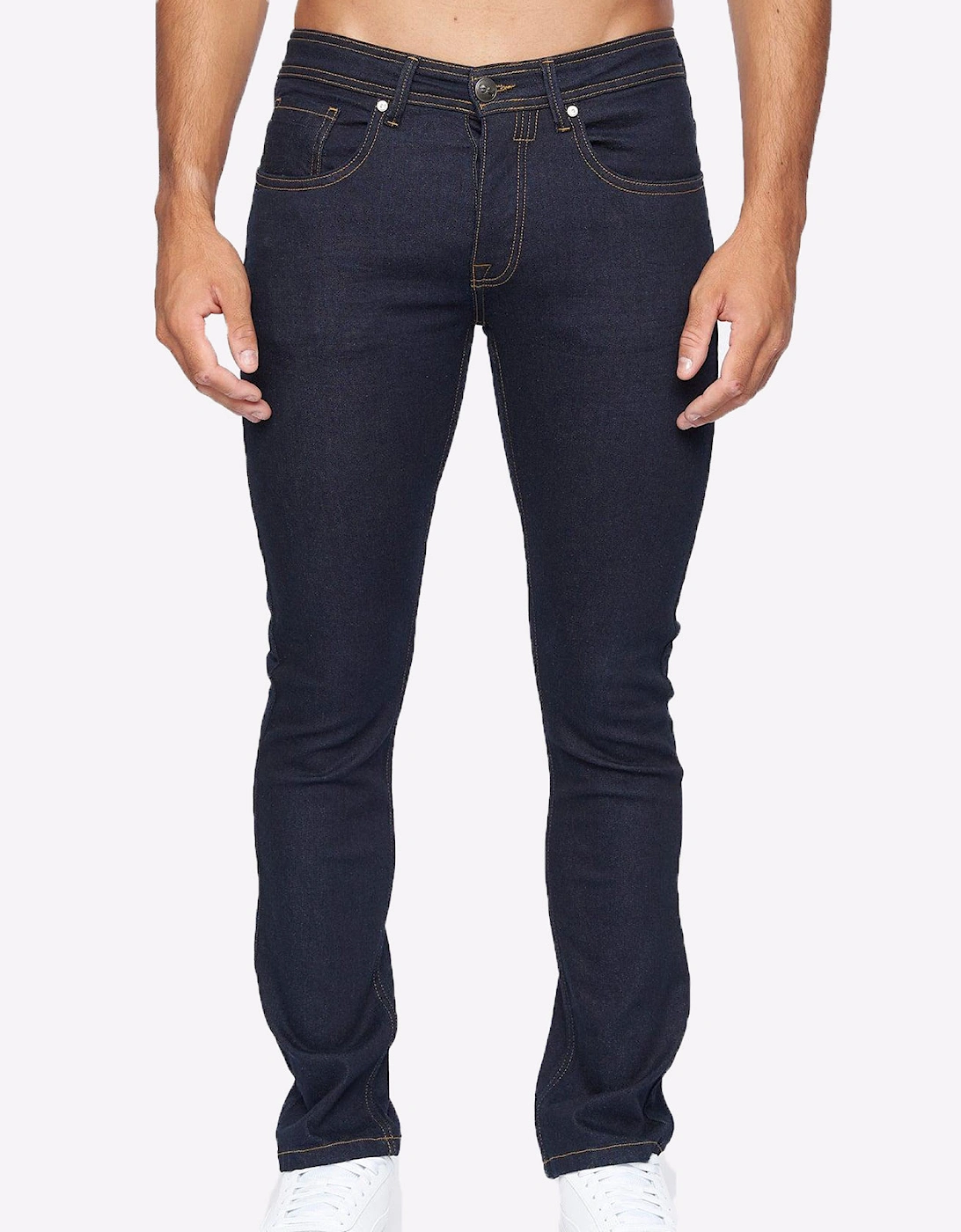 Crosshatch Buraca Slim Fit Jeans Mens Indigo Wash