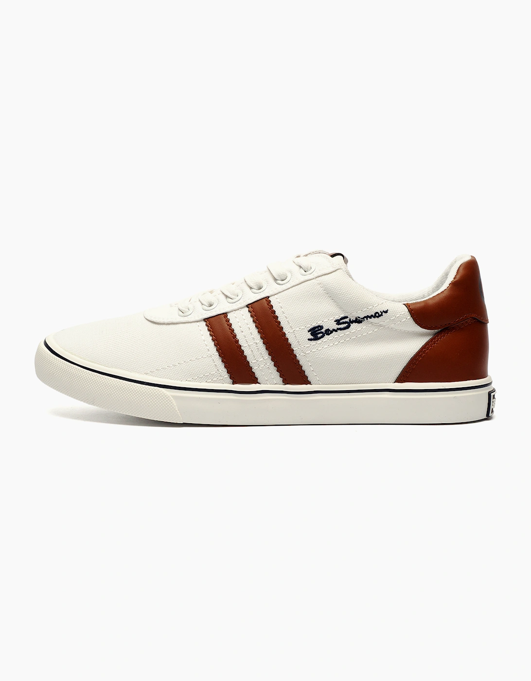 Ben Sherman Original Dexxy Trainers Mens White / Tan / Navy