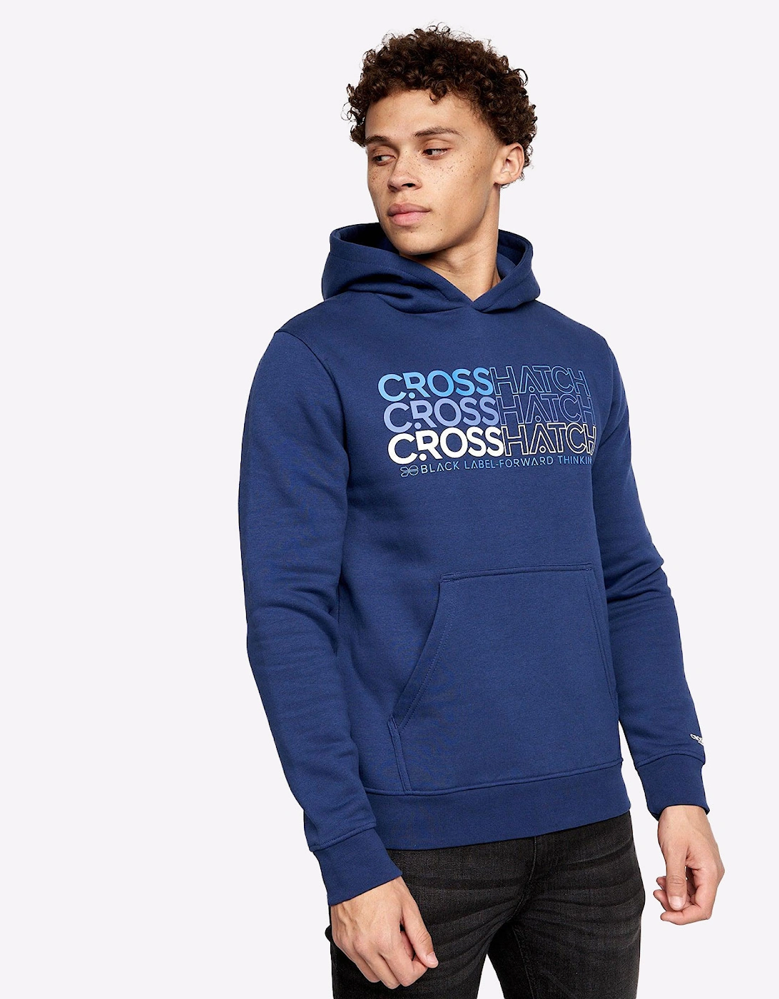 Crosshatch Larmen Hoodie Mens (2 Pack) Navy/Blue