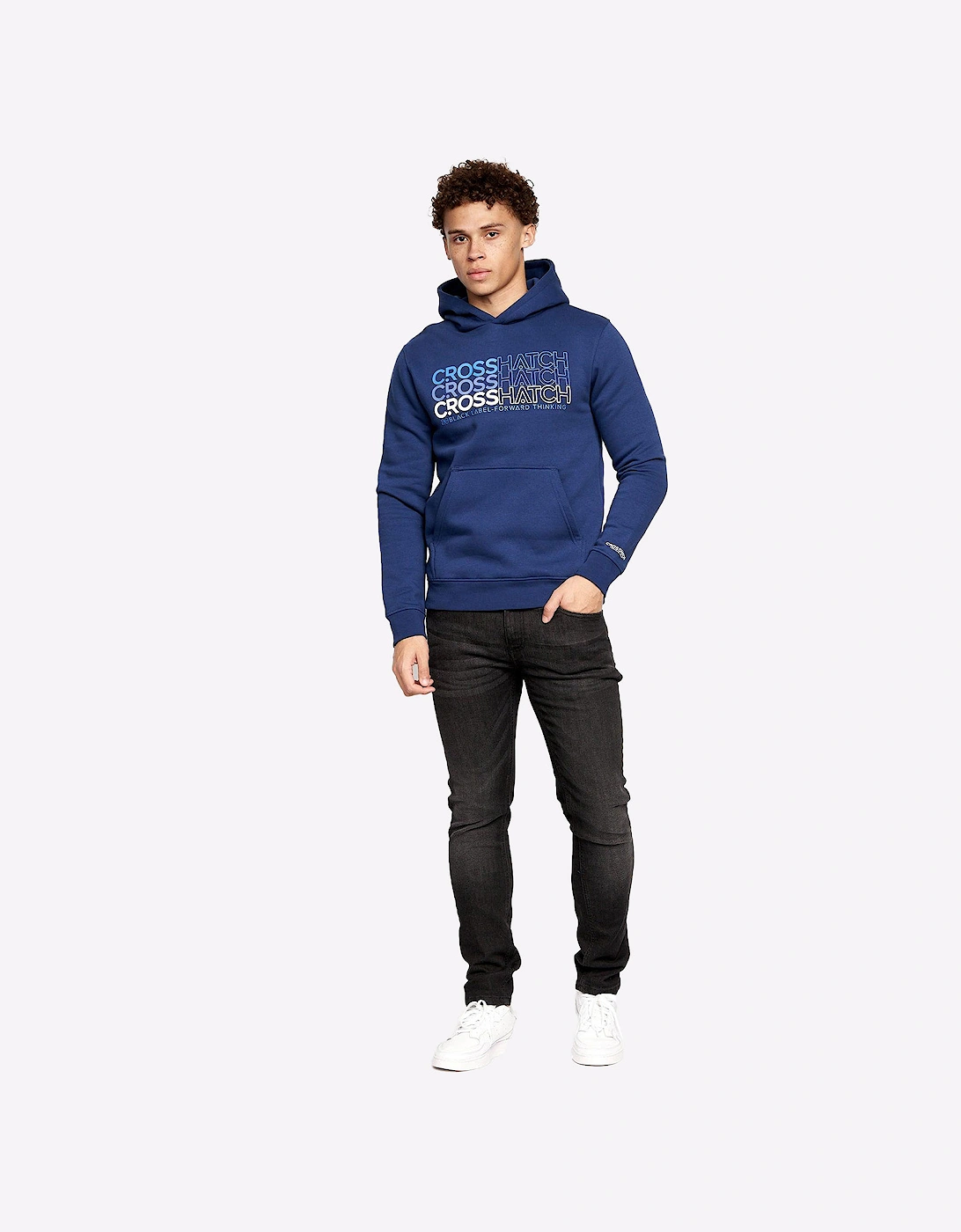 Crosshatch Larmen Hoodie Mens (2 Pack) Navy/Blue
