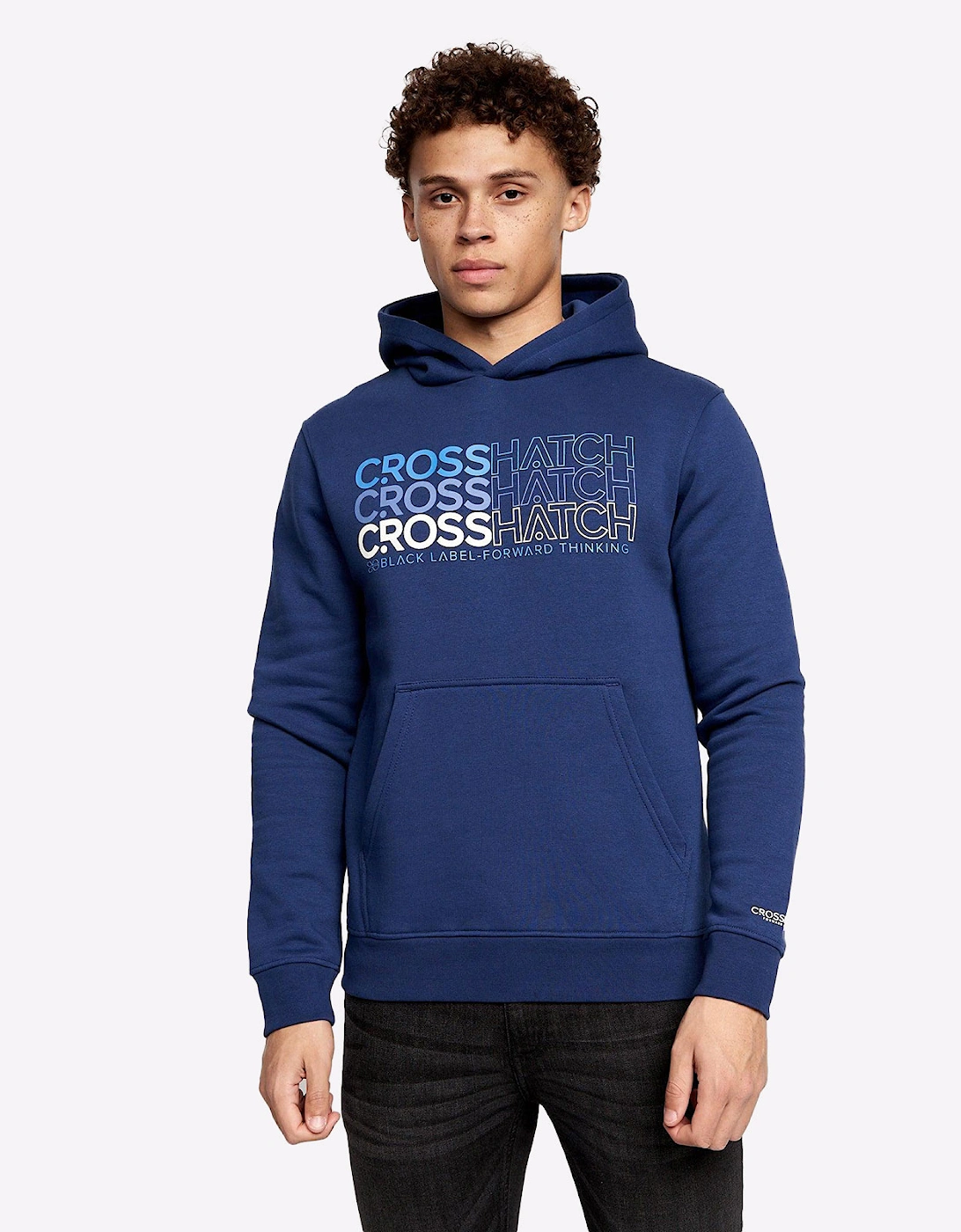 Crosshatch Larmen Hoodie Mens (2 Pack) Navy/Blue