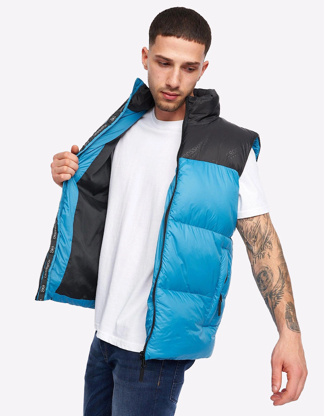 Crosshatch Demerley Gilet Mens Petrol