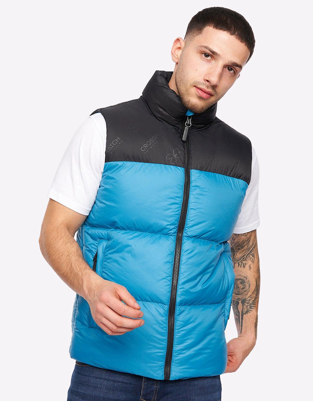 Crosshatch Demerley Gilet Mens Petrol