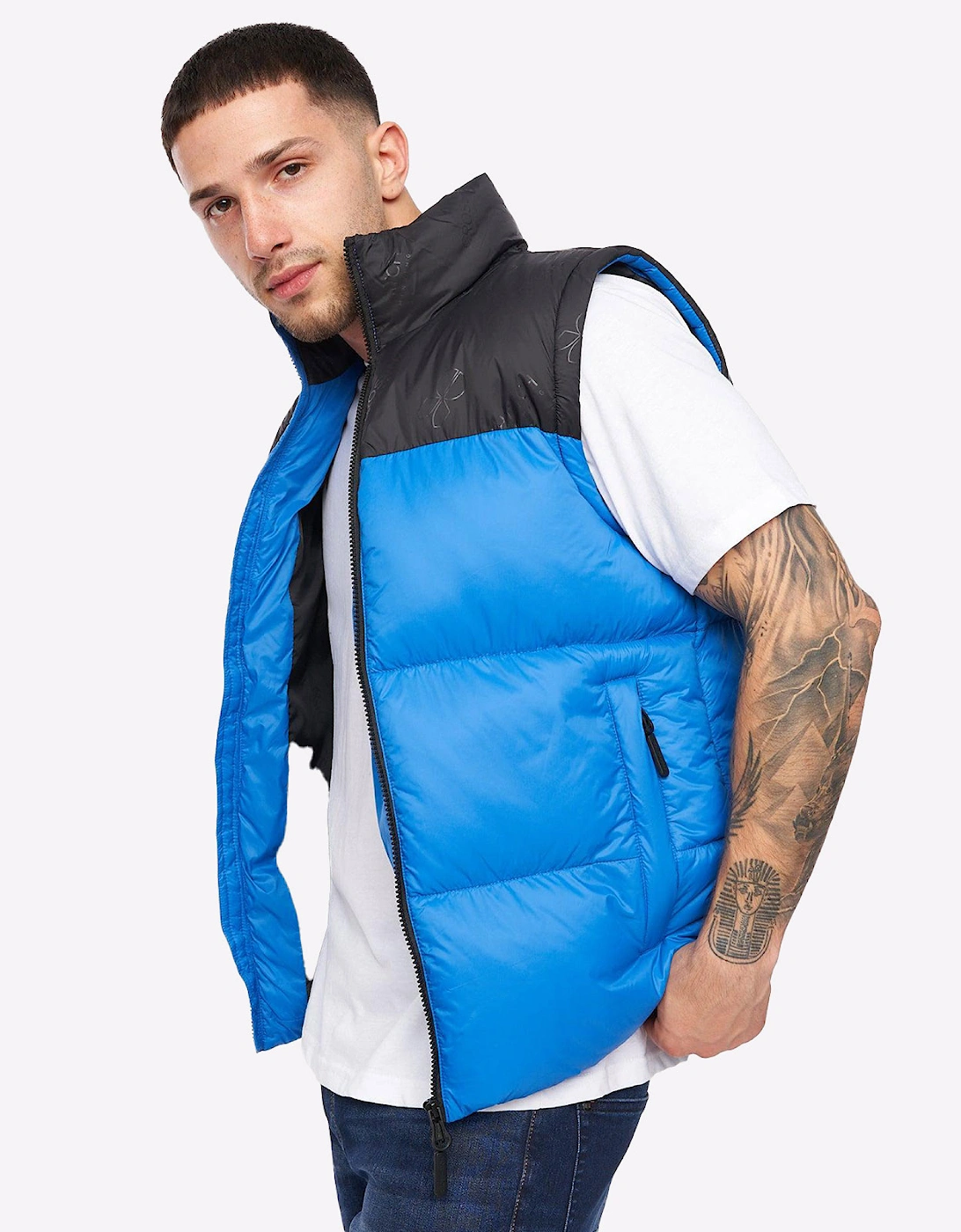 Crosshatch Demerley Gilet Mens Blue