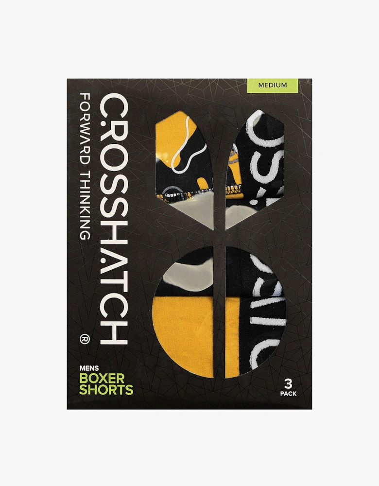 Crosshatch Lynol 3-Pack Boxer Shorts Mens Yellow