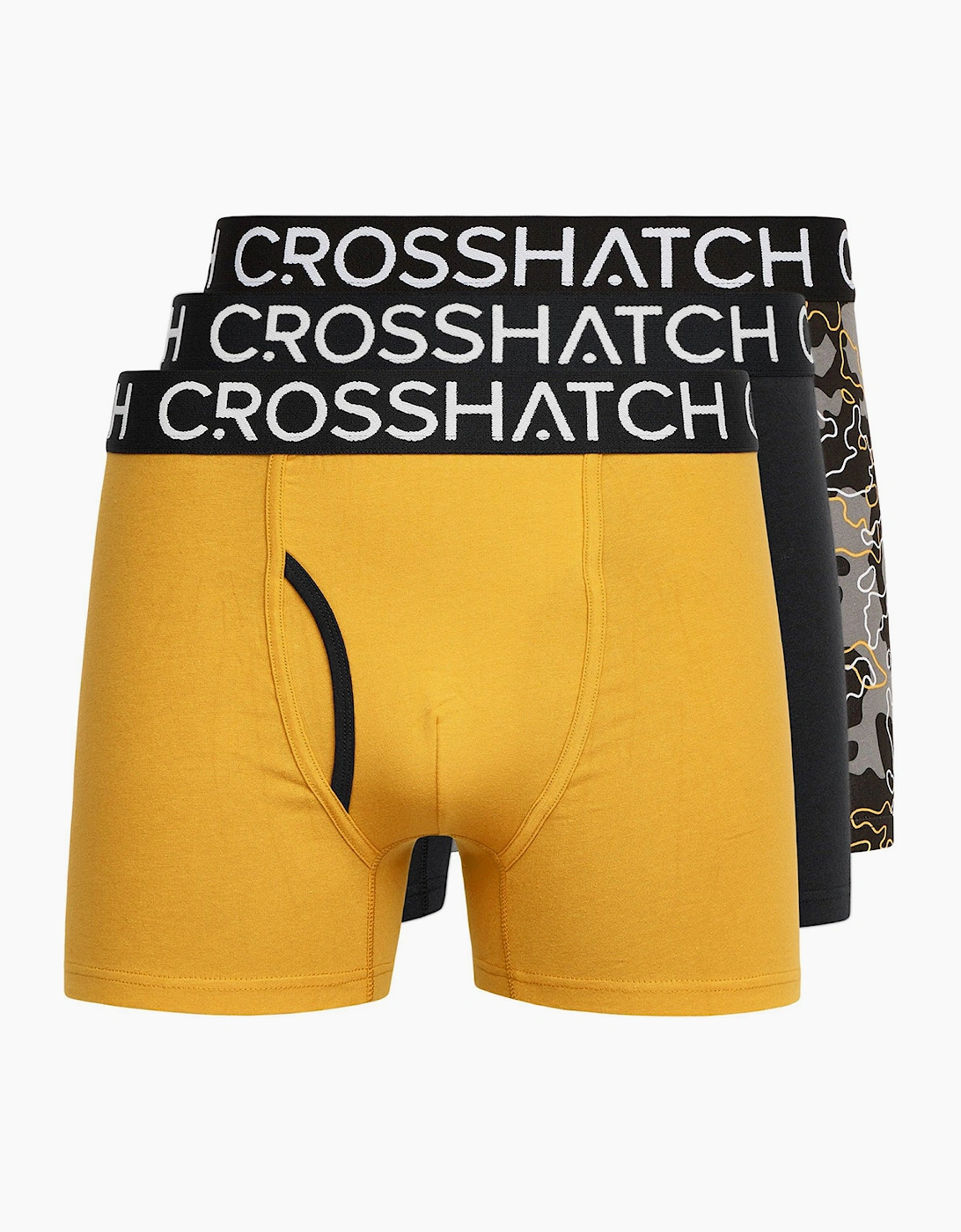 Crosshatch Lynol 3-Pack Boxer Shorts Mens Yellow