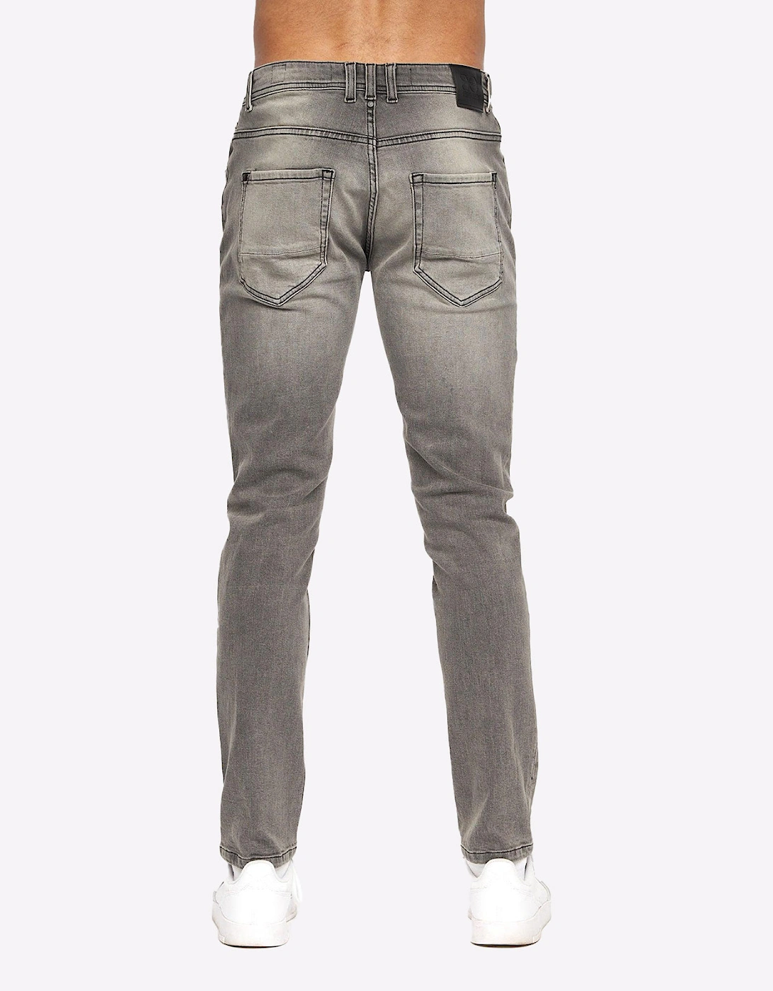 Crosshatch Malcolm Jeans Mens (Slim Fit) Light Grey Wash