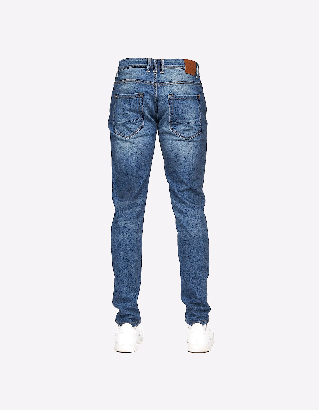 Crosshatch Malcolm Jeans Mens (Slim Fit) Stone Wash
