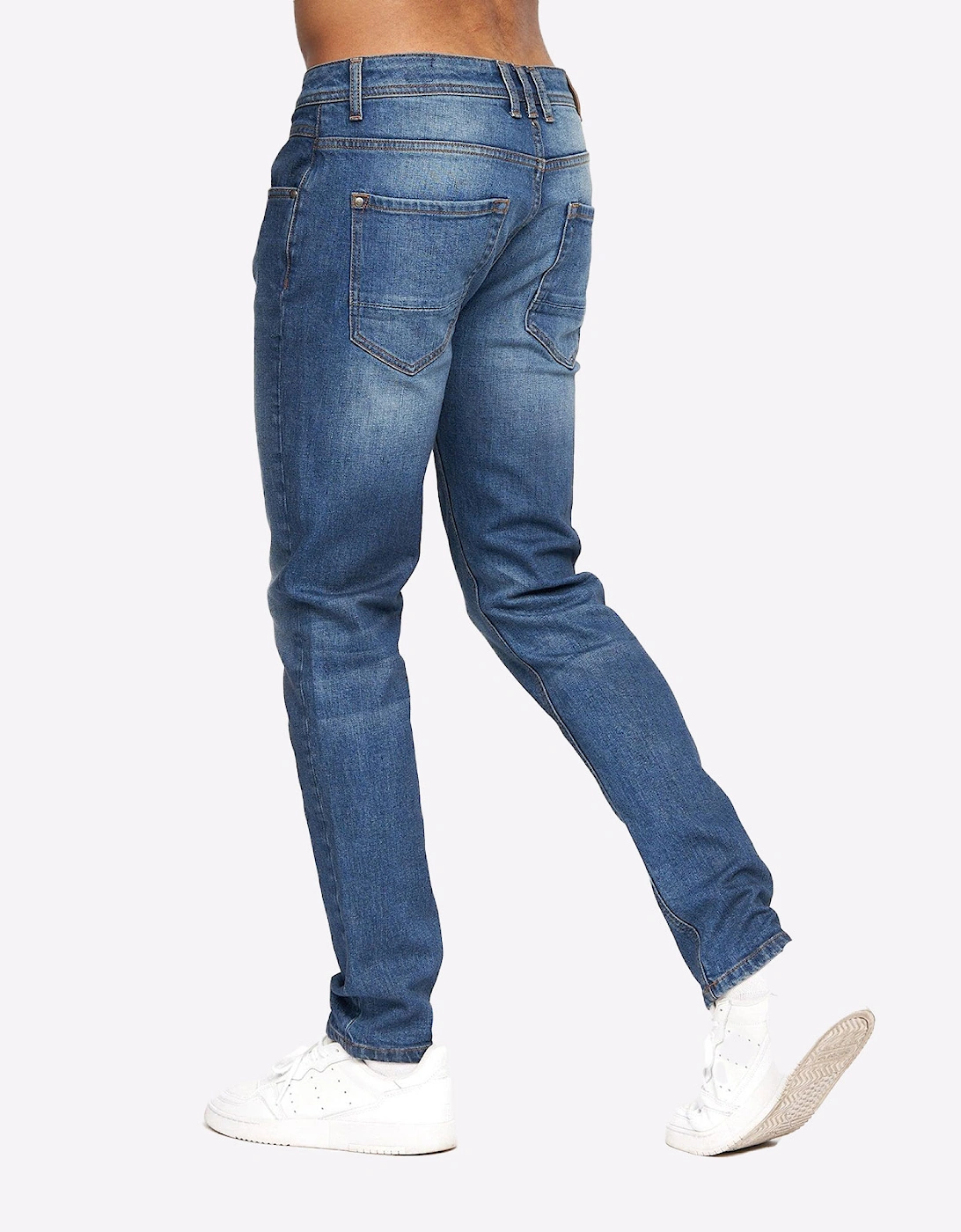 Crosshatch Malcolm Jeans Mens (Slim Fit) Stone Wash