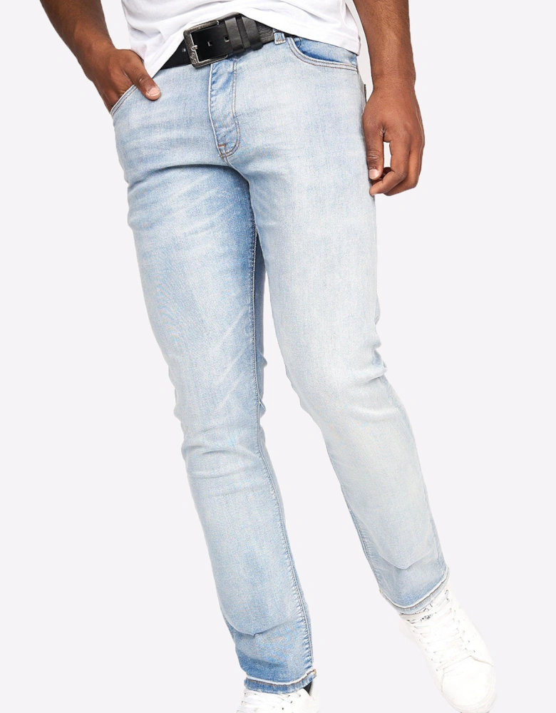 Crosshatch Cadman Mens (Straight Fit) Light Wash