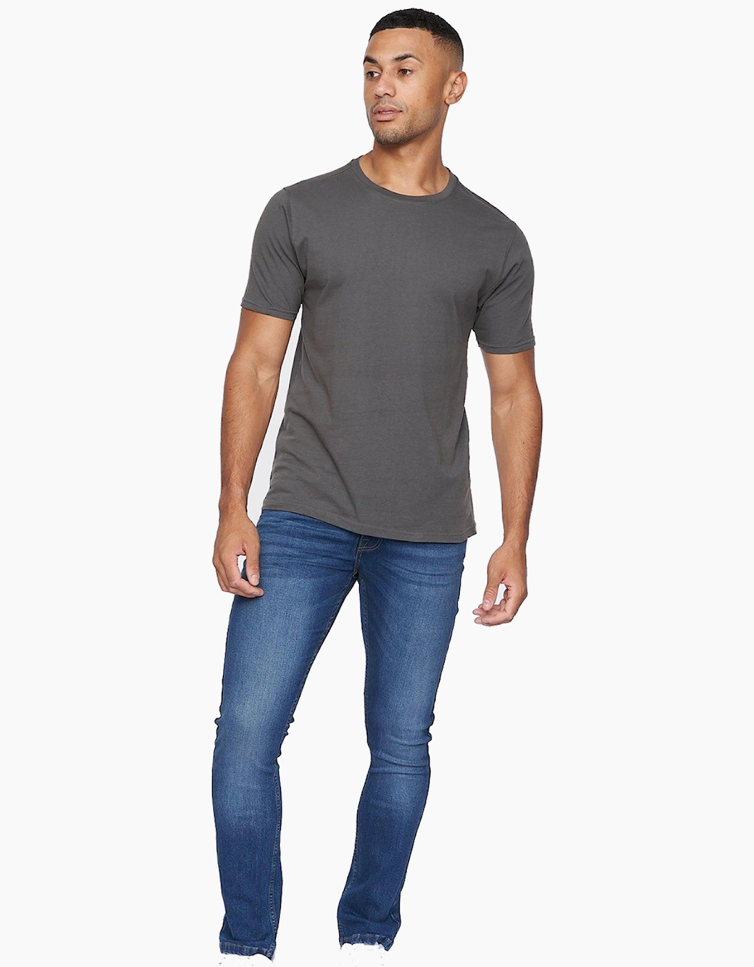 Crosshatch Buraca Slim Fit Jeans Mens Stone Wash