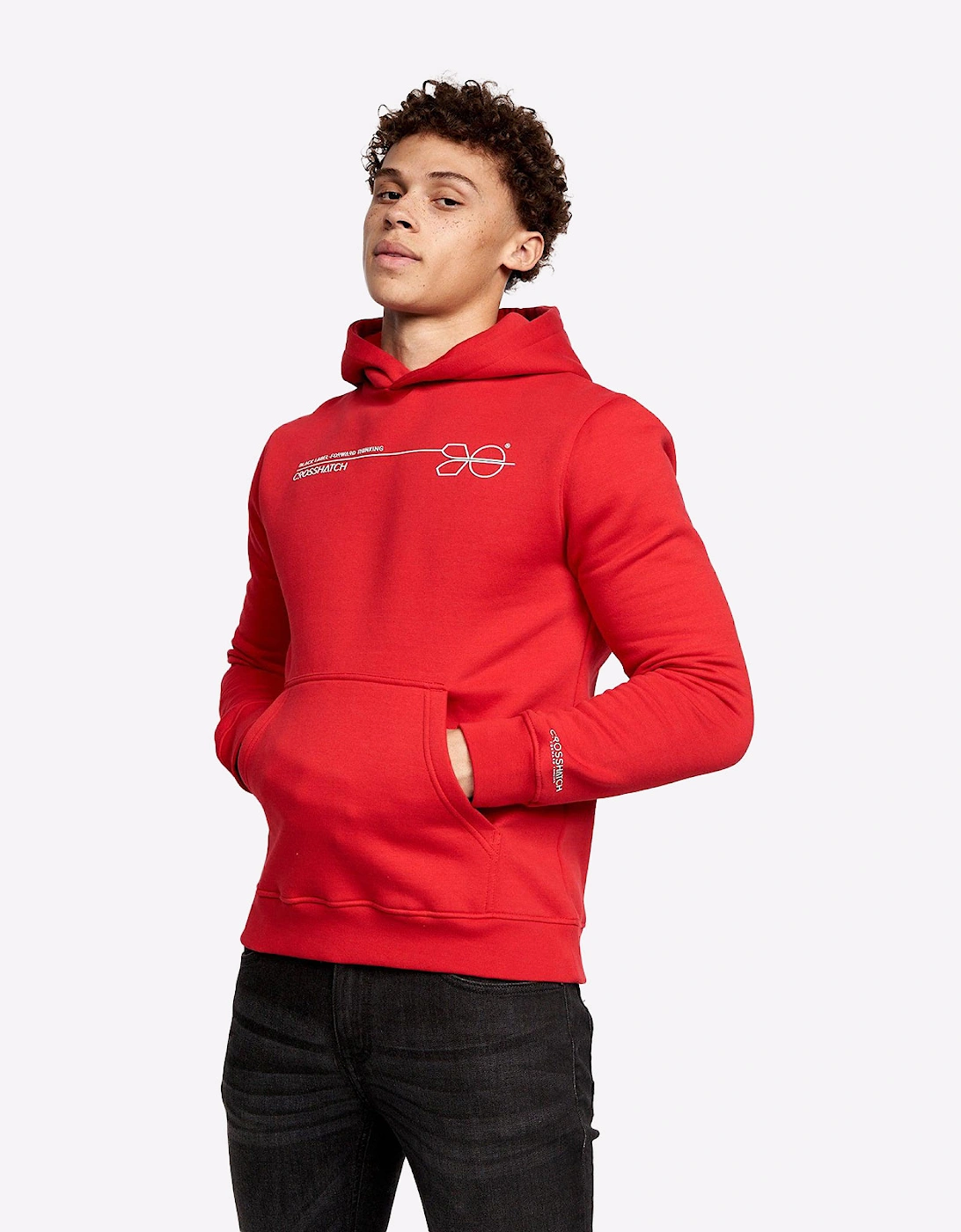 Crosshatch Karver 2-Pack Hoodies Mens Red/Black