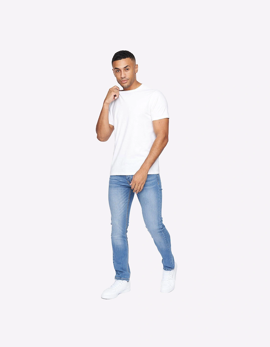 Crosshatch Malcolm Jeans Mens (Slim Fit) Light Wash