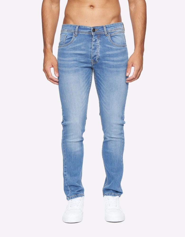 Crosshatch Malcolm Jeans Mens (Slim Fit) Light Wash