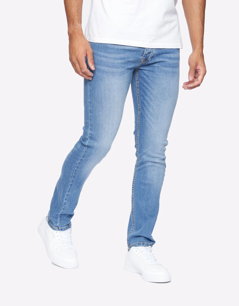 Crosshatch Malcolm Jeans Mens (Slim Fit) Light Wash