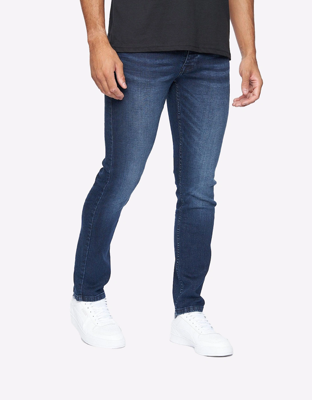 Crosshatch Malcolm Jeans Mens (Slim Fit) Dark Wash
