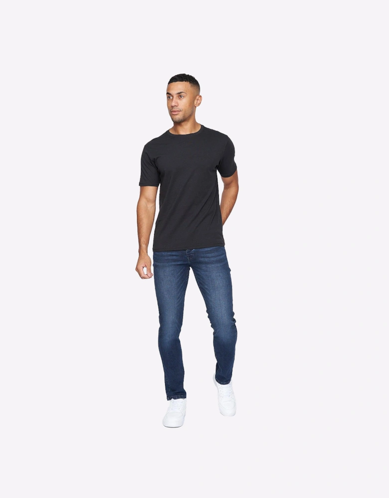 Crosshatch Malcolm Jeans Mens (Slim Fit) Dark Wash