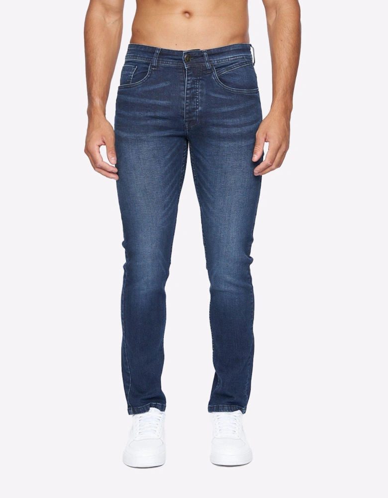 Crosshatch Malcolm Jeans Mens (Slim Fit) Dark Wash