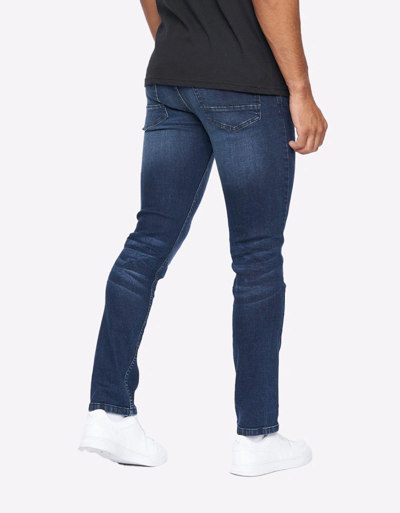 Crosshatch Malcolm Jeans Mens (Slim Fit) Dark Wash
