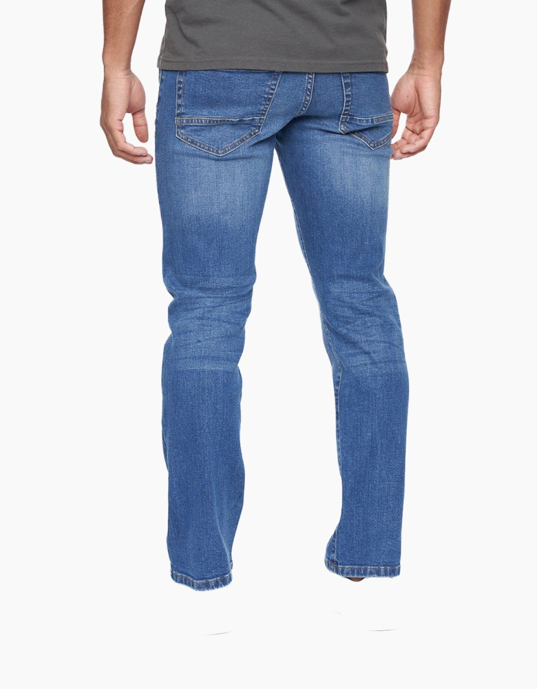 Crosshatch Princed Jeans Mens Stone Wash
