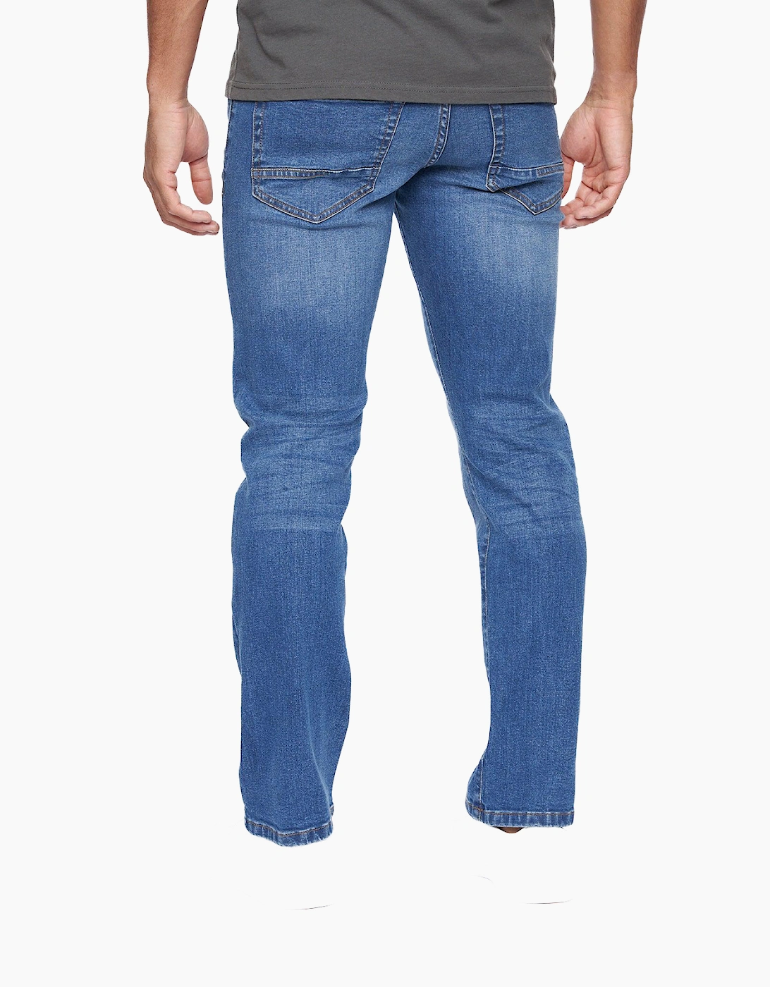 Crosshatch Princed Jeans Mens Stone Wash