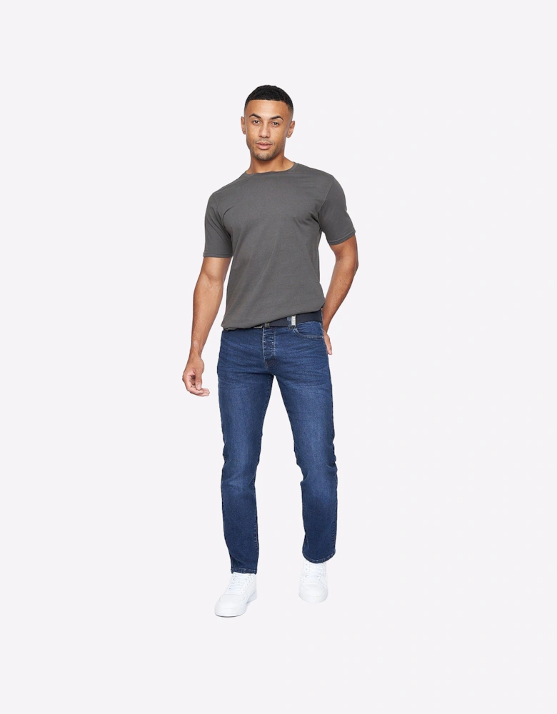 Crosshatch Princed Jeans Mens Dark Wash