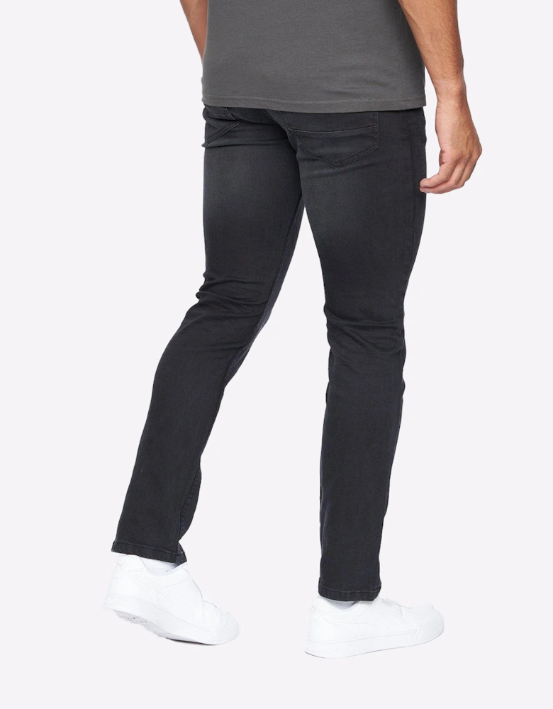 Crosshatch Malcolm Jeans Mens (Slim Fit) Black Wash