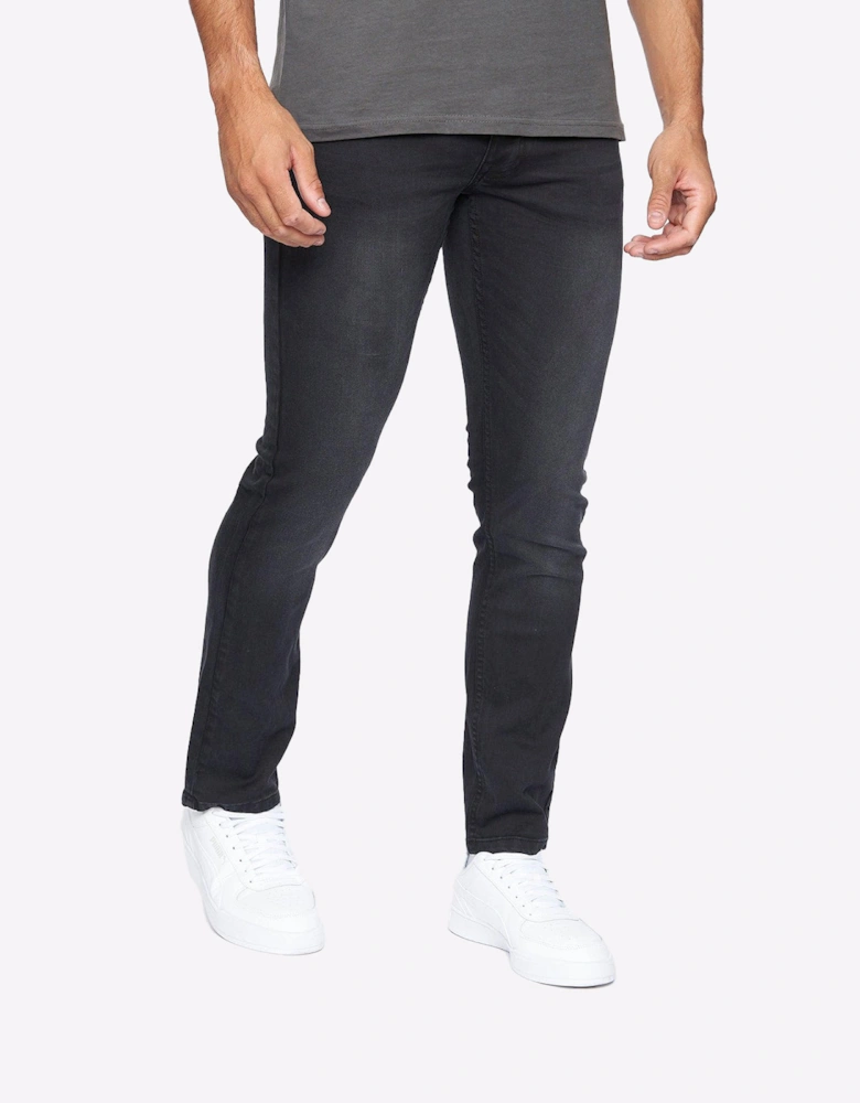 Crosshatch Malcolm Jeans Mens (Slim Fit) Black Wash