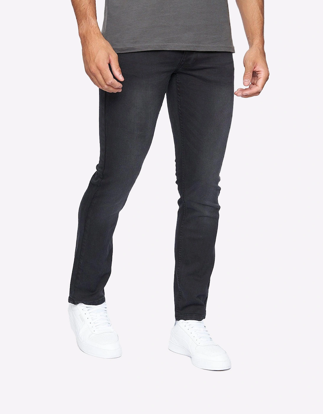 Crosshatch Malcolm Jeans Mens (Slim Fit) Black Wash